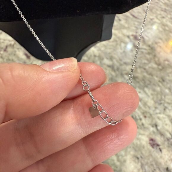 NEW AH Elegant Y Shape Tie Necklace Sterling Silver Chain Necklace - Picture 7 of 9